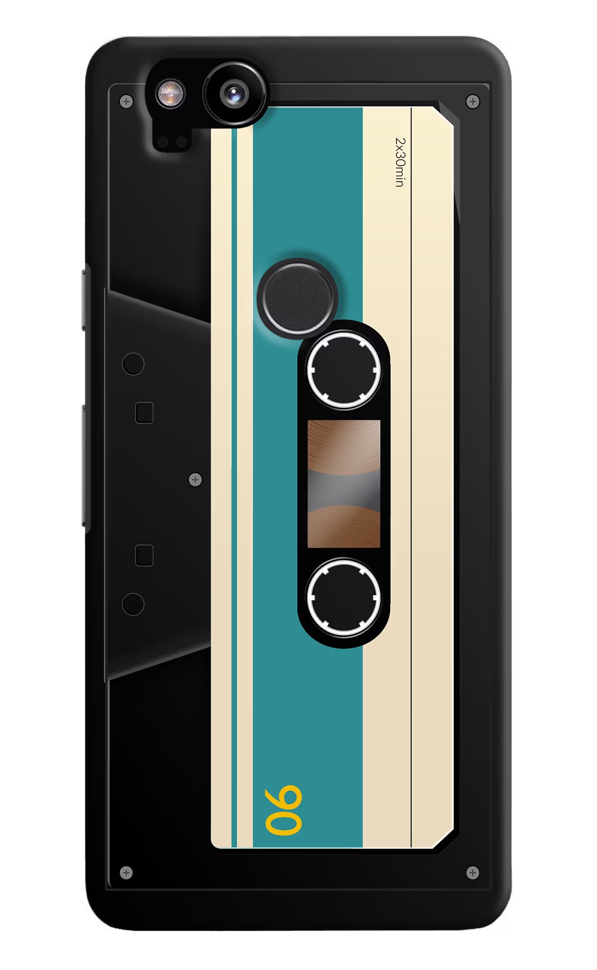 Cassette Google Pixel 2 Hard Case Back Cover by Casekaro