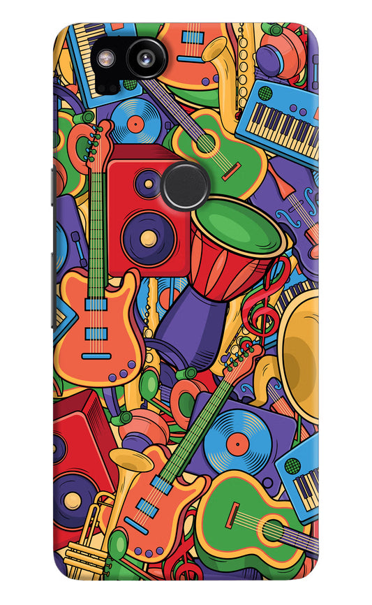 Music Instrument Doodle Google Pixel 2 Hard Case Back Cover by Casekaro