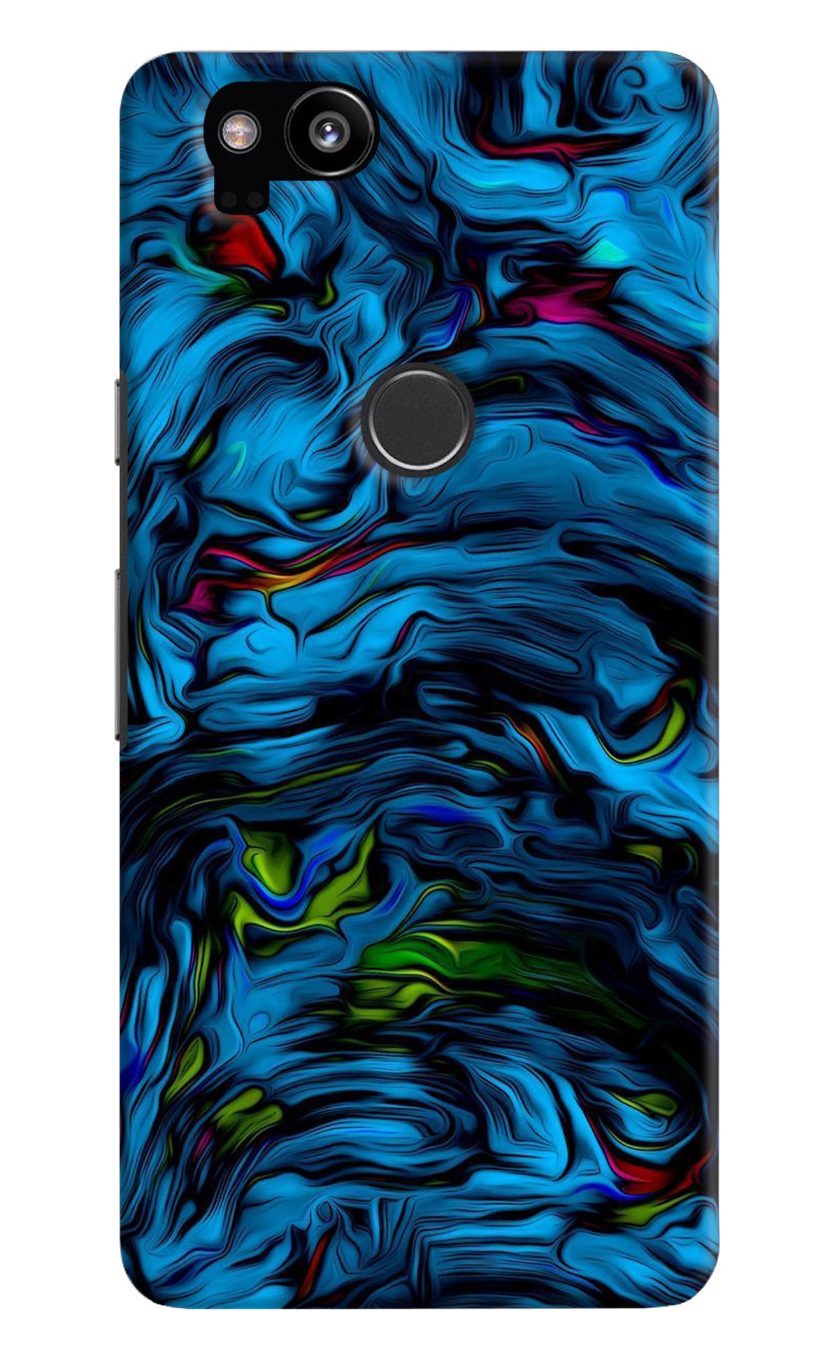 Dark Blue Abstract Google Pixel 2 Back Cover