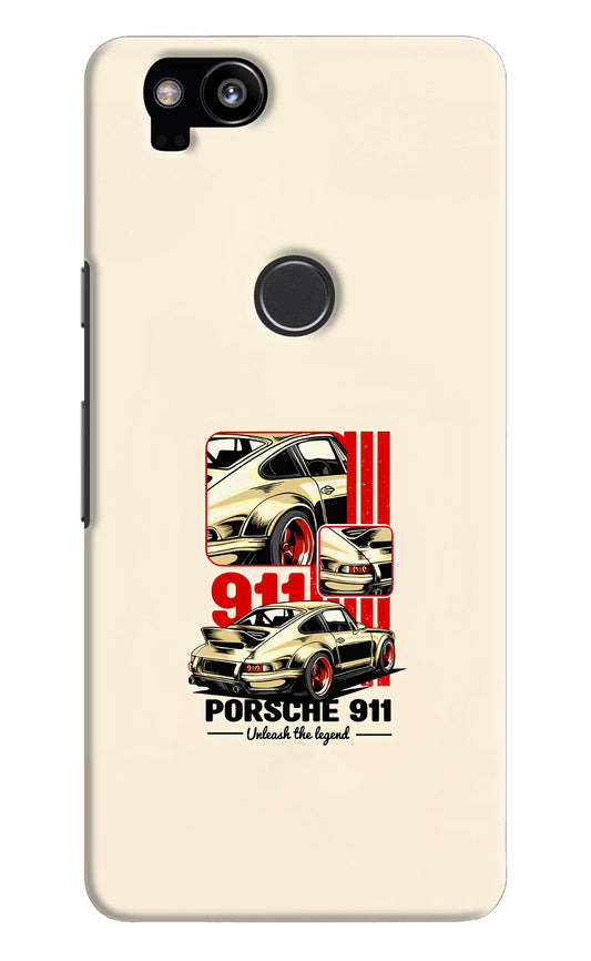 Classic Porsche 911 Google Pixel 2 Hard Case Back Cover by Casekaro