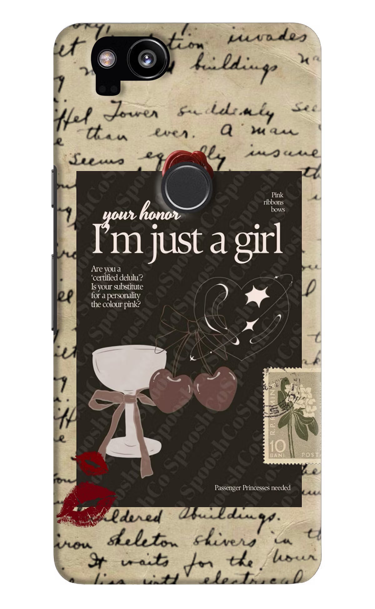 I am just a girl Google Pixel 2 Hard Case Back Cover by Casekaro