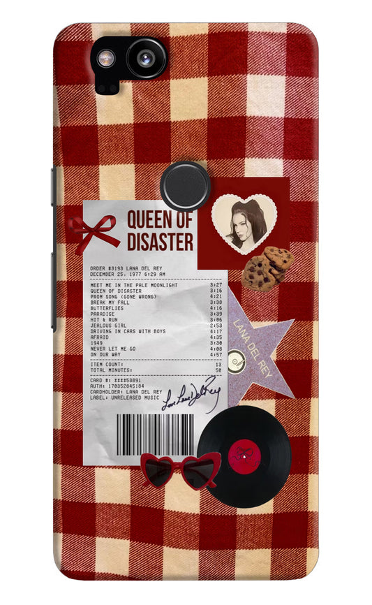 Queen of Disaster Google Pixel 2 Hard Case Back Cover by Casekaro