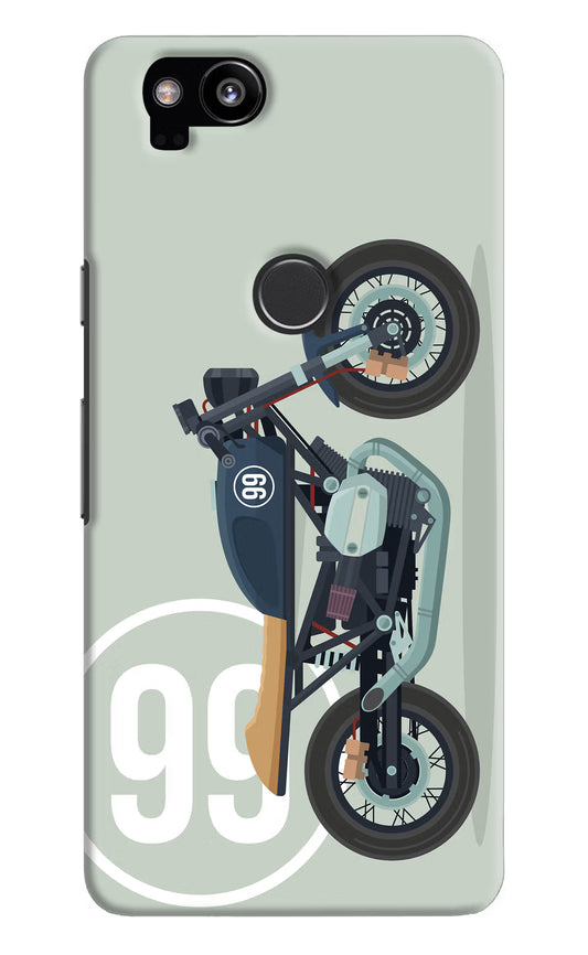 Classic Cafe Racer 99 Google Pixel 2 Hard Case Back Cover by Casekaro