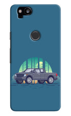 Retro Garage Vibe Google Pixel 2 Hard Case Back Cover by Casekaro