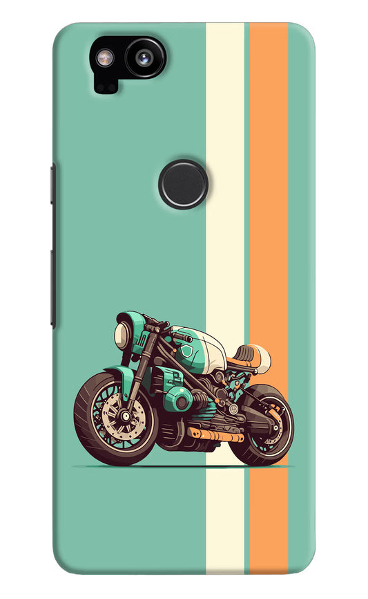 Striped Moto Drift Google Pixel 2 Hard Case Back Cover by Casekaro