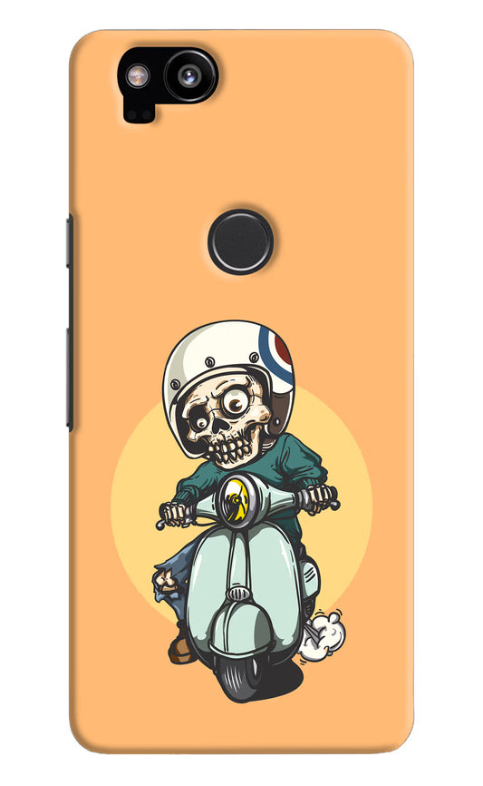 Undead Biker Google Pixel 2 Hard Case Back Cover by Casekaro