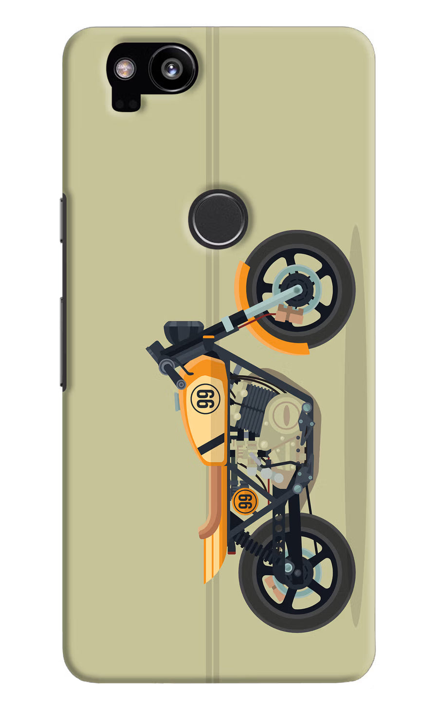 Vertical Speedster Google Pixel 2 Back Cover, Hard case