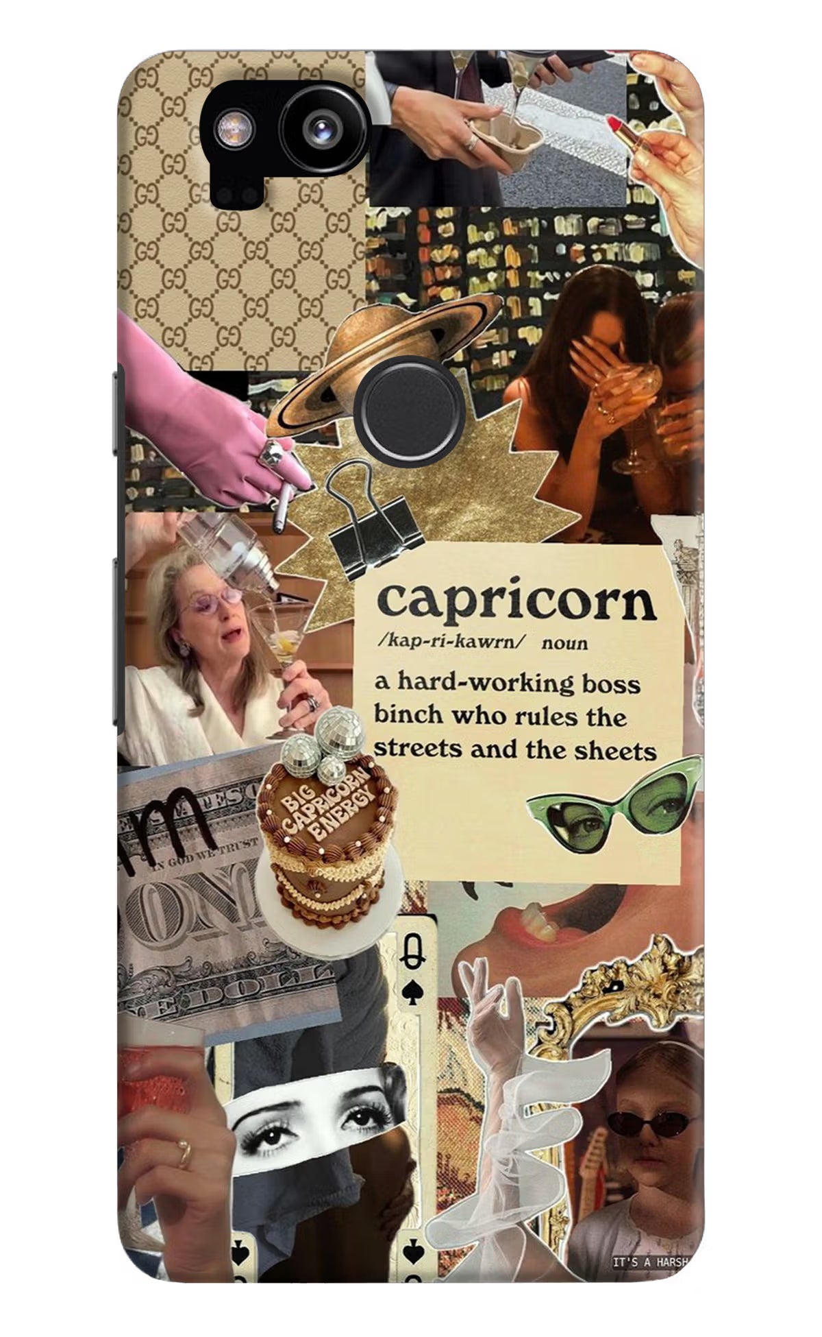 Capricorn Zodiac Google Pixel 2 Hard Case Back Cover by Casekaro