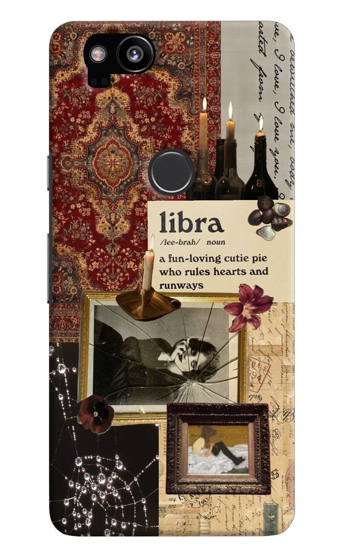 Libra Zodiac Google Pixel 2 Hard Case Back Cover by Casekaro