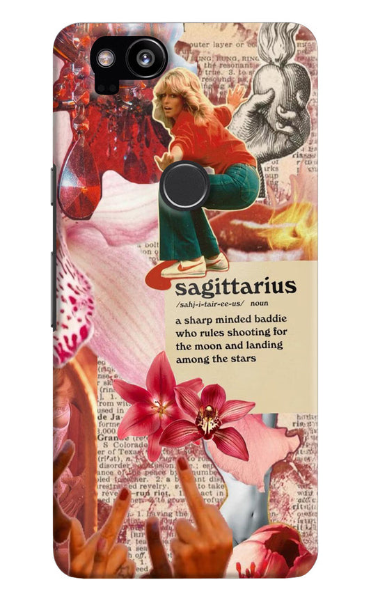 Sagittarius Zodiac Google Pixel 2 Hard Case Back Cover by Casekaro
