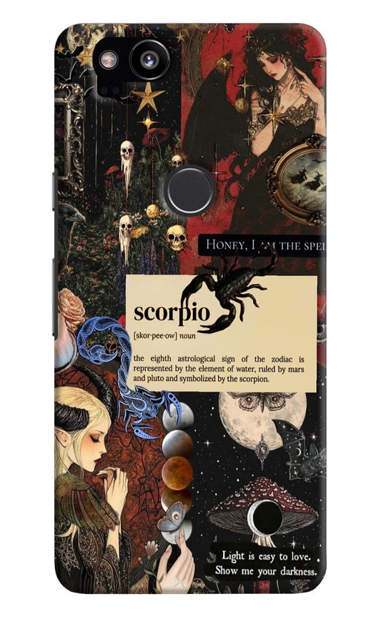 Scorpio Zodiac Google Pixel 2 Hard Case Back Cover by Casekaro