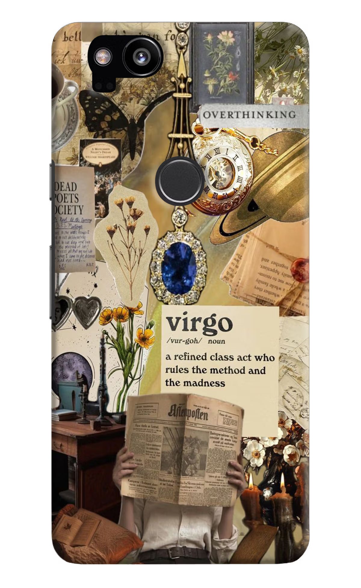 Virgo Zodiac Google Pixel 2 Hard Case Back Cover by Casekaro