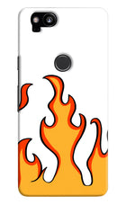 Fired Up – White Google Pixel 2 Hard Case Back Cover by Casekaro