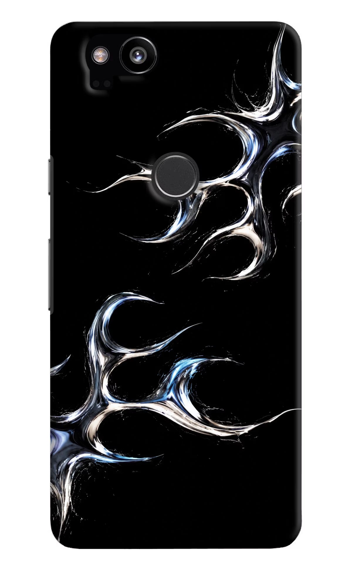 Chrome Tribal Google Pixel 2 Hard Case Back Cover by Casekaro