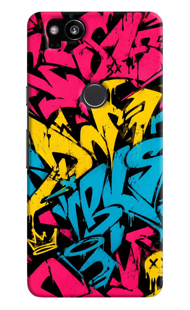 Graffiti Vibe Google Pixel 2 Hard Case Back Cover by Casekaro