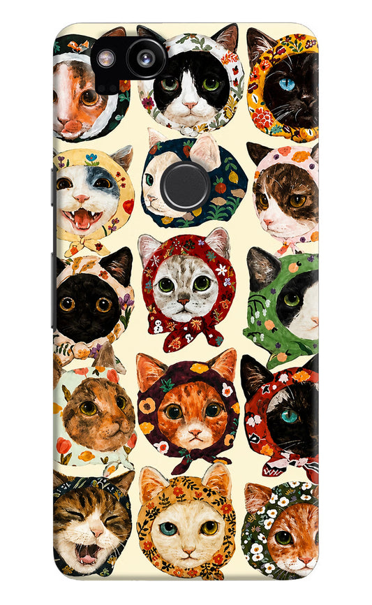 Cool Cat Google Pixel 2 Hard Case Back Cover by Casekaro