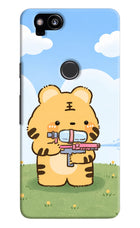 Tiger Treat Google Pixel 2 Hard Case Back Cover by Casekaro
