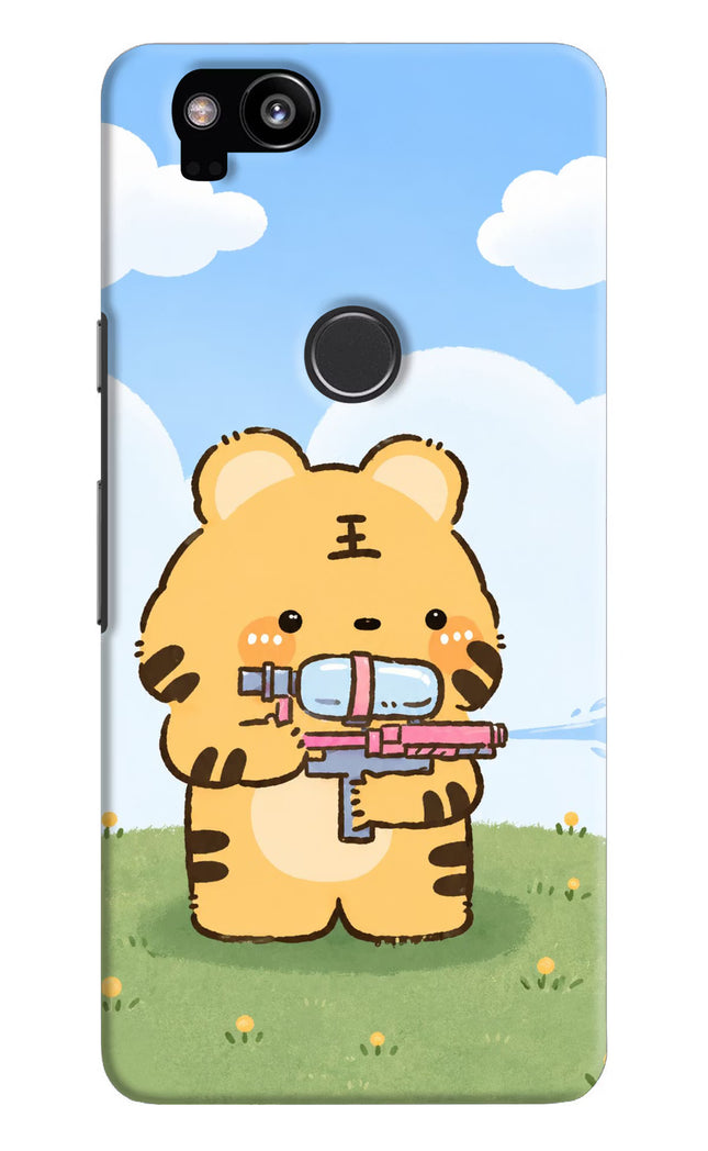 Tiger Treat Google Pixel 2 Hard Case Back Cover by Casekaro