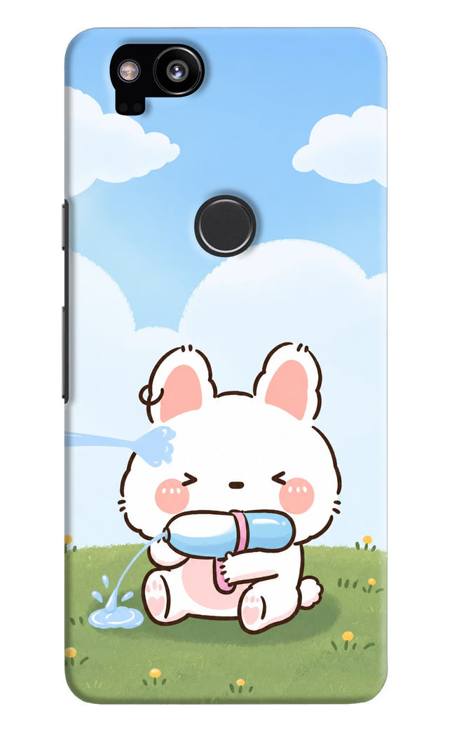 Bunny Treat Google Pixel 2 Hard Case Back Cover by Casekaro