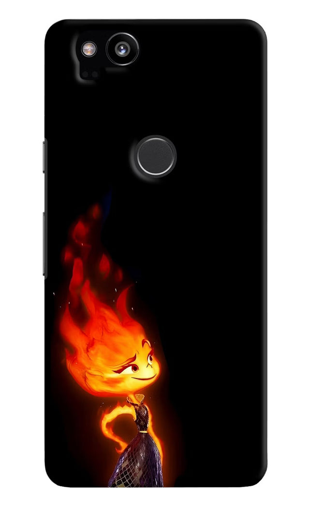 Ember Flame Google Pixel 2 Hard Case Back Cover by Casekaro
