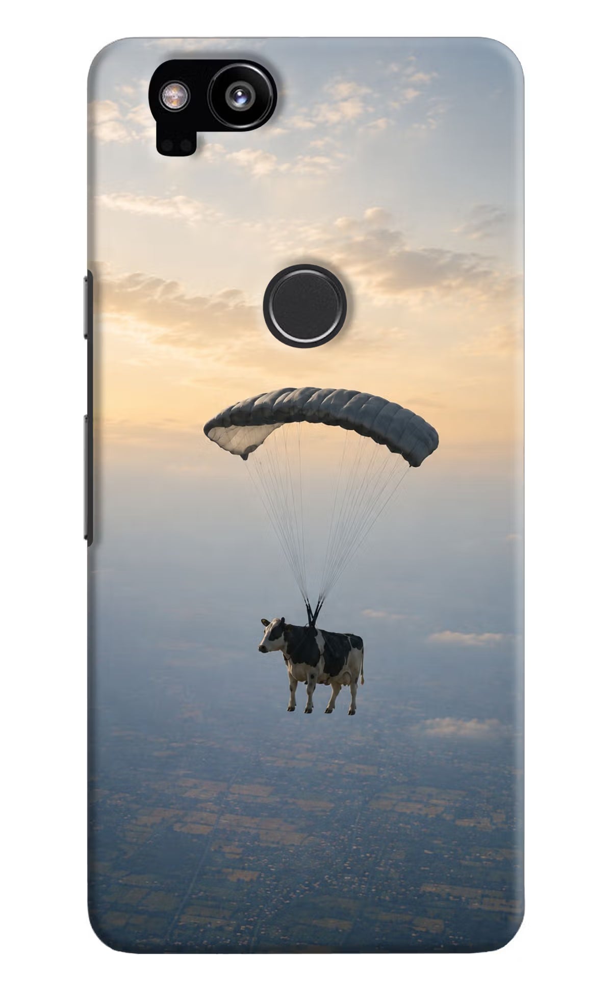 Skydiving Cow Google Pixel 2 Back Cover
