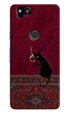 Midnight Cat Google Pixel 2 Hard Case Back Cover by Casekaro