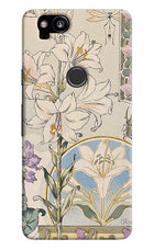 White Lily Google Pixel 2 Hard Case Back Cover by Casekaro
