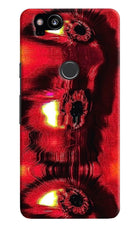 Fire Eye Google Pixel 2 Hard Case Back Cover by Casekaro
