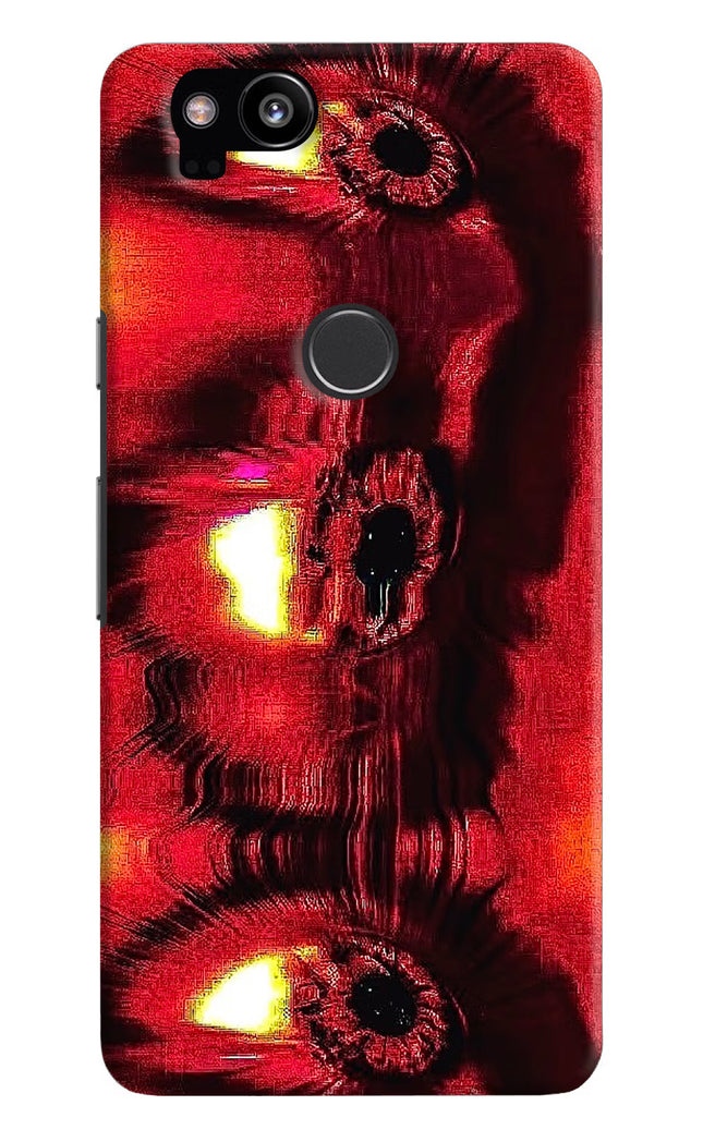 Fire Eye Google Pixel 2 Hard Case Back Cover by Casekaro