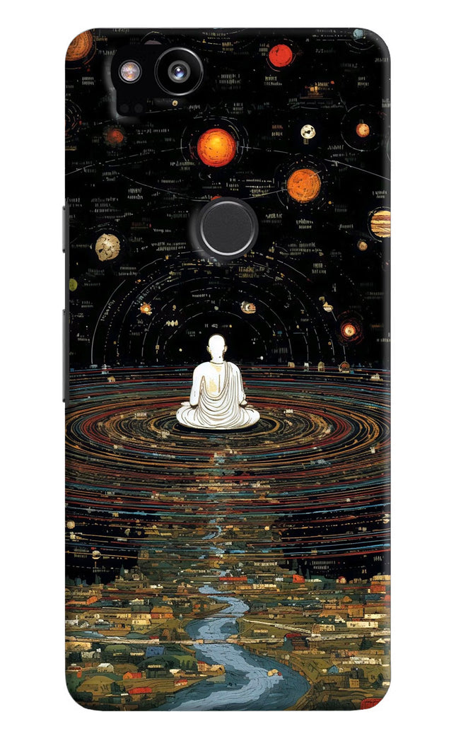 Space Monk Google Pixel 2 Hard Case Back Cover by Casekaro