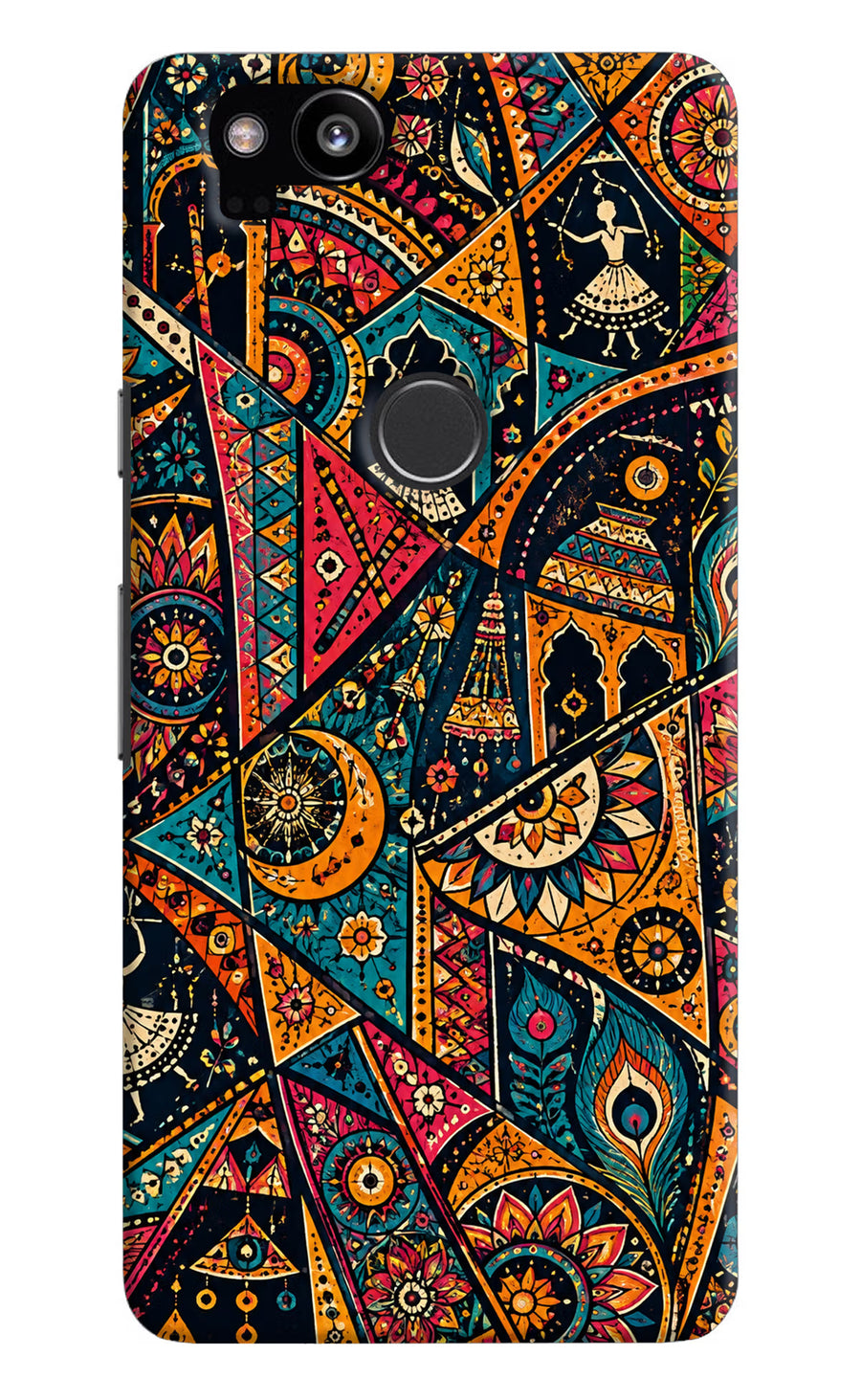 Folk Print Google Pixel 2 Back Cover, Hard case