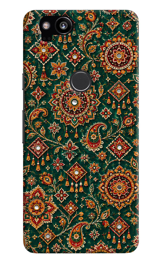 Green Pataka Google Pixel 2 Hard Case Back Cover by Casekaro