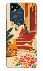 Diwali Rangoli Google Pixel 2 Hard Case Back Cover by Casekaro