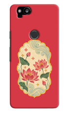 Pink Lotus Google Pixel 2 Hard Case Back Cover by Casekaro