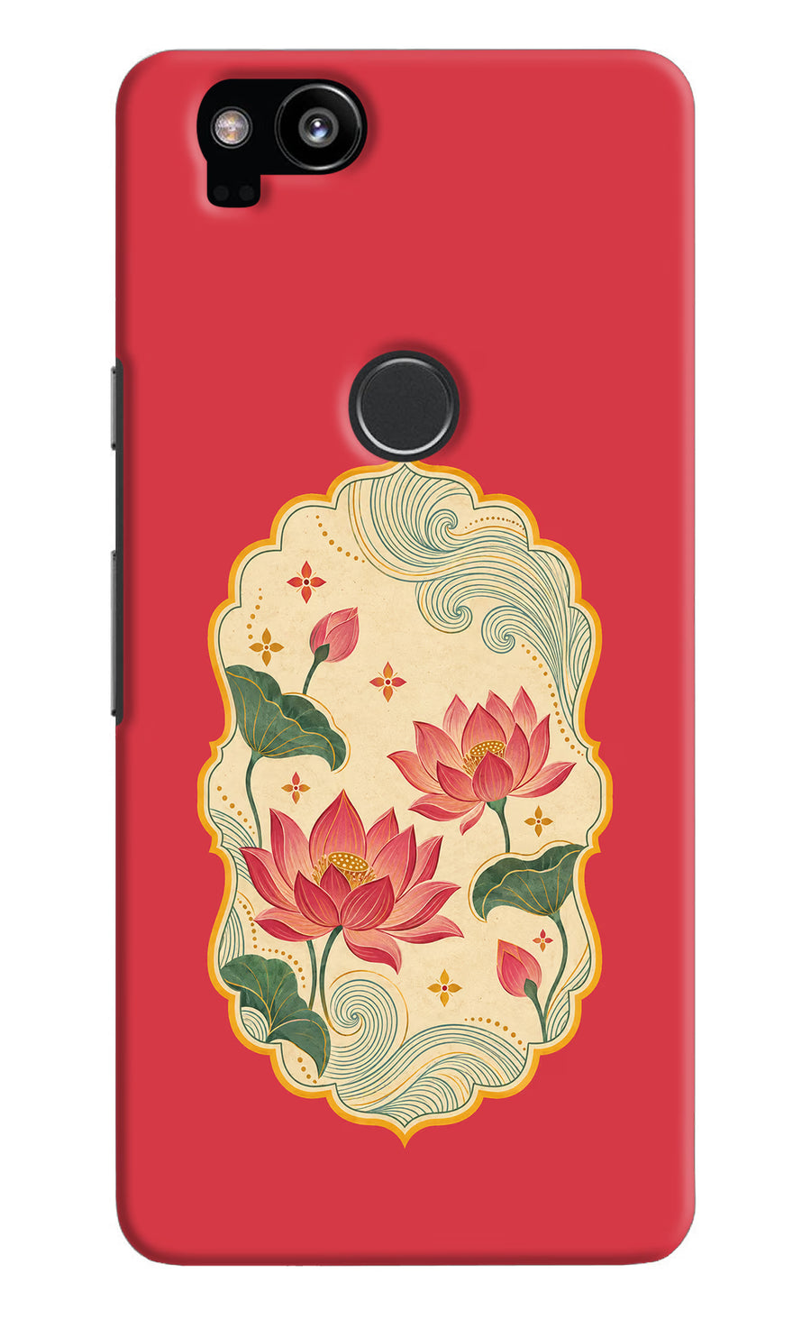 Pink Lotus Google Pixel 2 Back Cover, Hard case