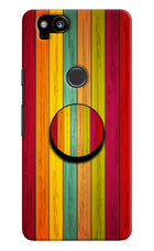 Multicolor Wooden Google Pixel 2 Pop Case by Casekaro