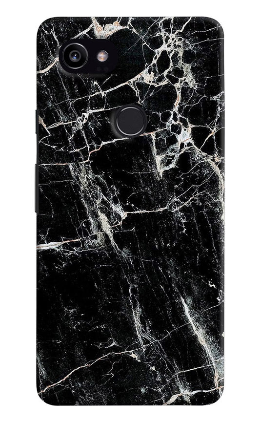 Black Marble Texture Google Pixel 2 XL Hard Case Back Cover by Casekaro