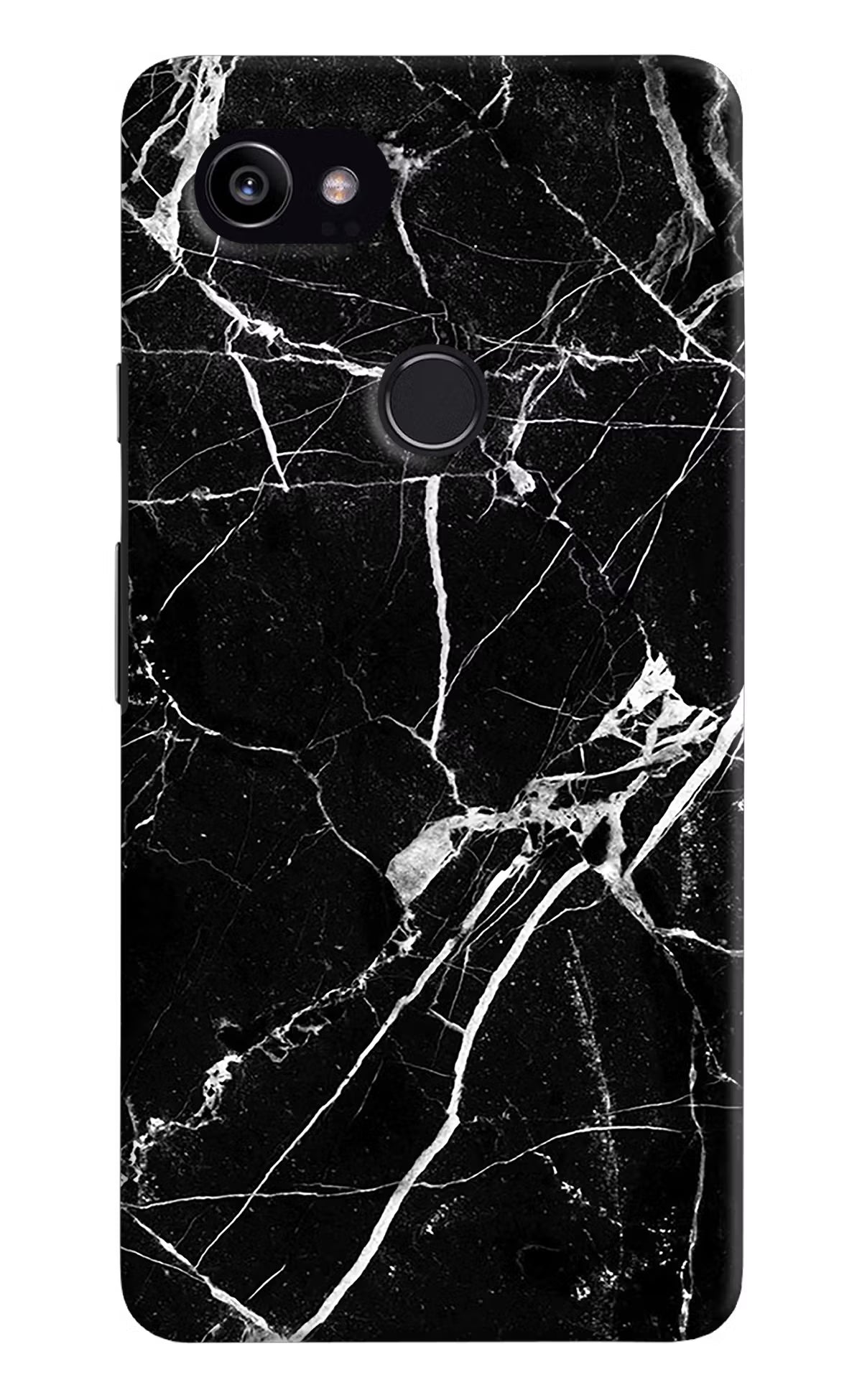 Black Marble Pattern Google Pixel 2 XL Hard Case Back Cover by Casekaro