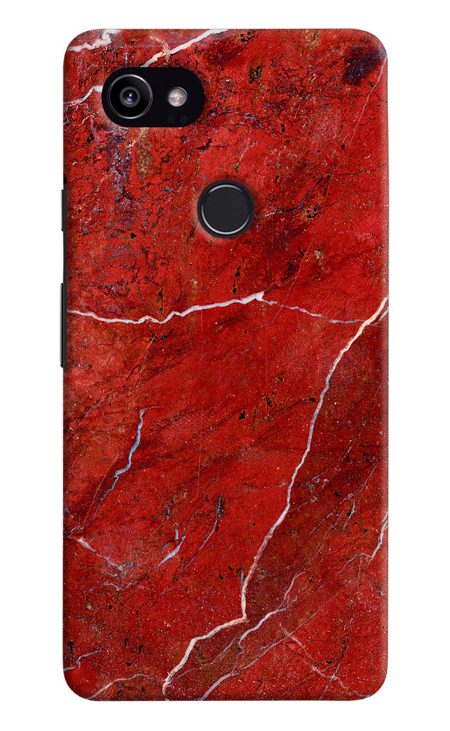 Red Marble Design Google Pixel 2 XL Hard Case Back Cover by Casekaro