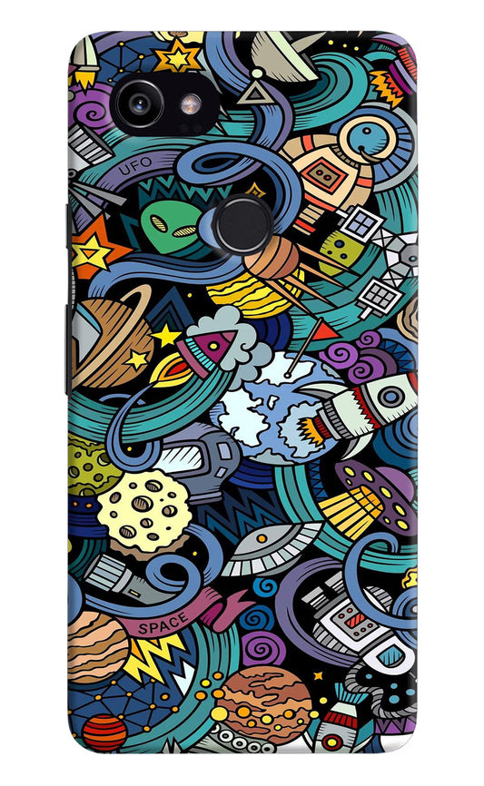 Space Abstract Google Pixel 2 XL Hard Case Back Cover by Casekaro
