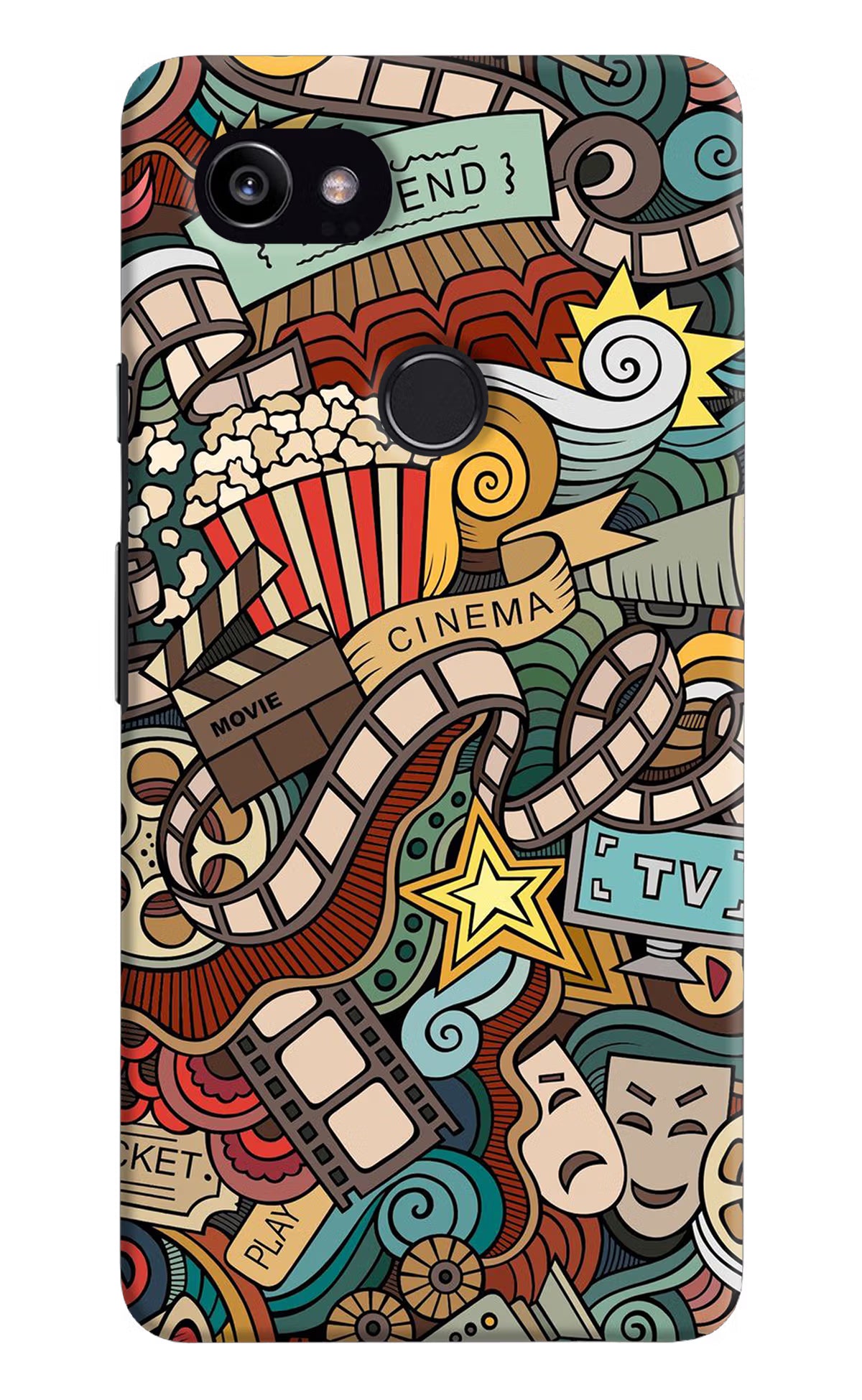 Cinema Abstract Google Pixel 2 XL Hard Case Back Cover by Casekaro