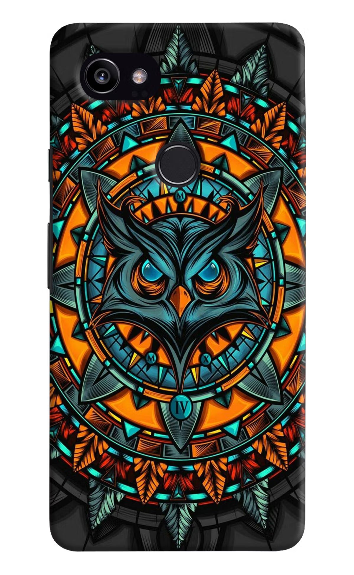 Angry Owl Art Google Pixel 2 XL Hard Case Back Cover by Casekaro