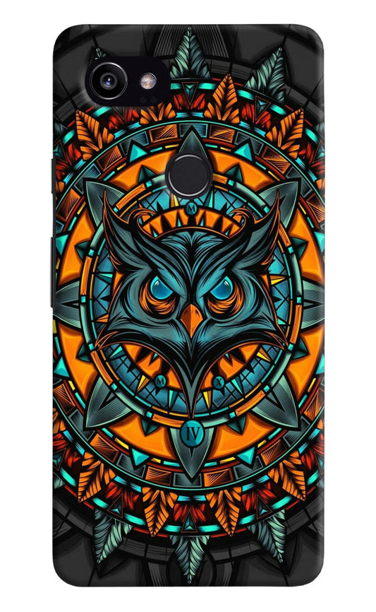 Angry Owl Art Google Pixel 2 XL Hard Case Back Cover by Casekaro
