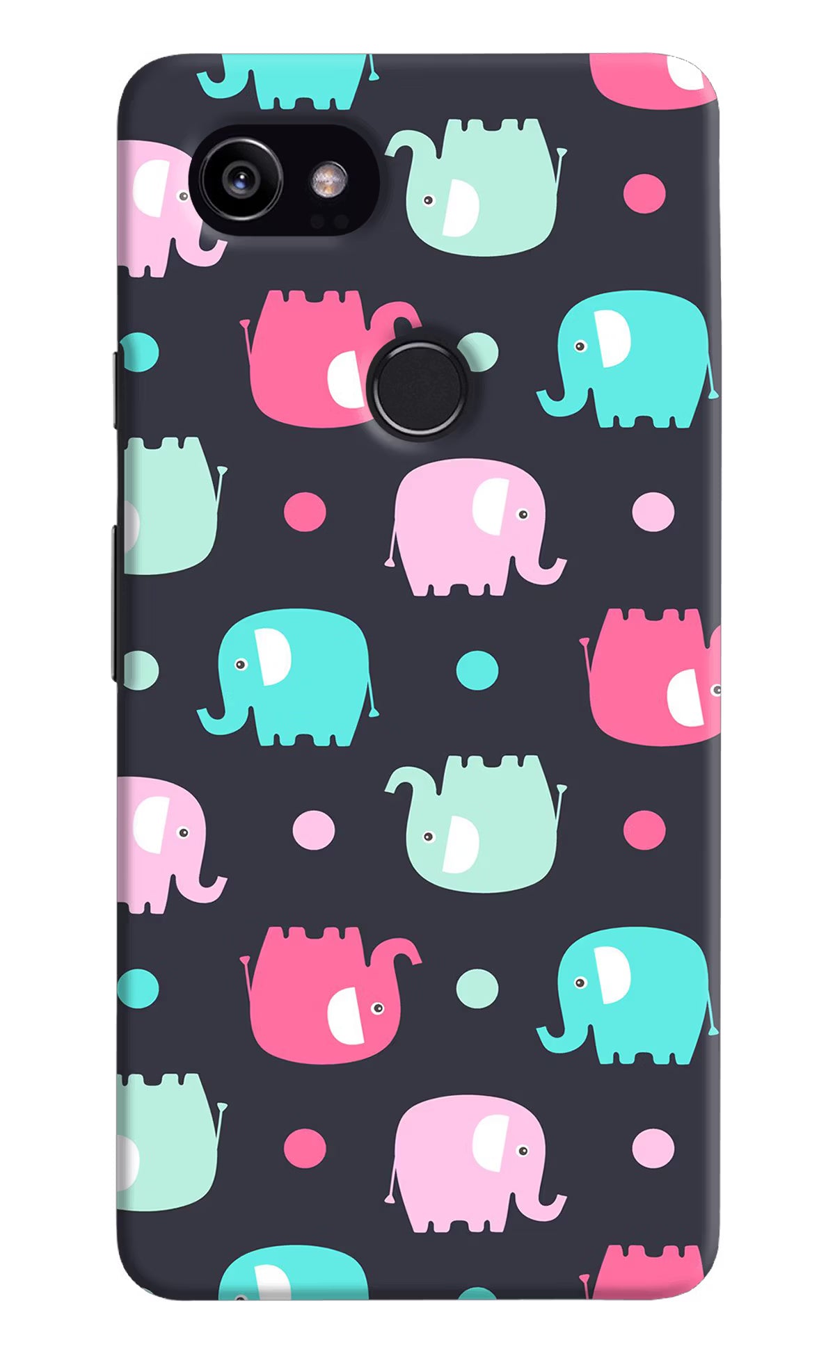 Elephants Google Pixel 2 XL Hard Case Back Cover by Casekaro