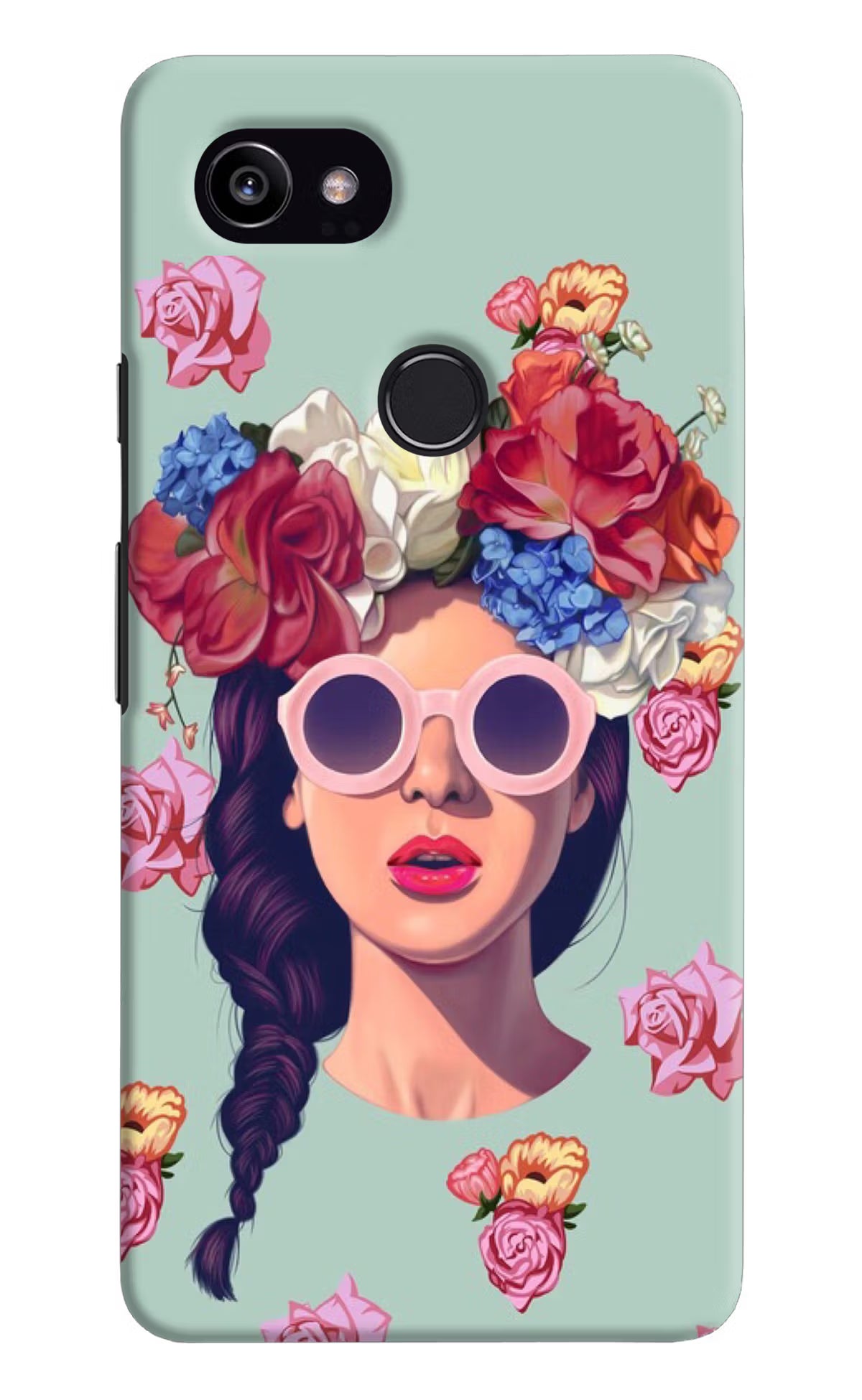 Pretty Girl Google Pixel 2 XL Hard Case Back Cover by Casekaro