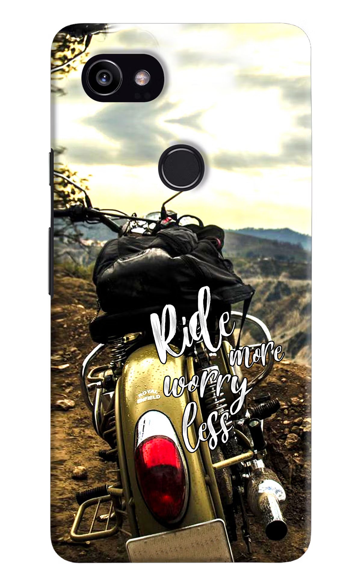 Ride More Worry Less Google Pixel 2 XL Hard Case Back Cover by Casekaro