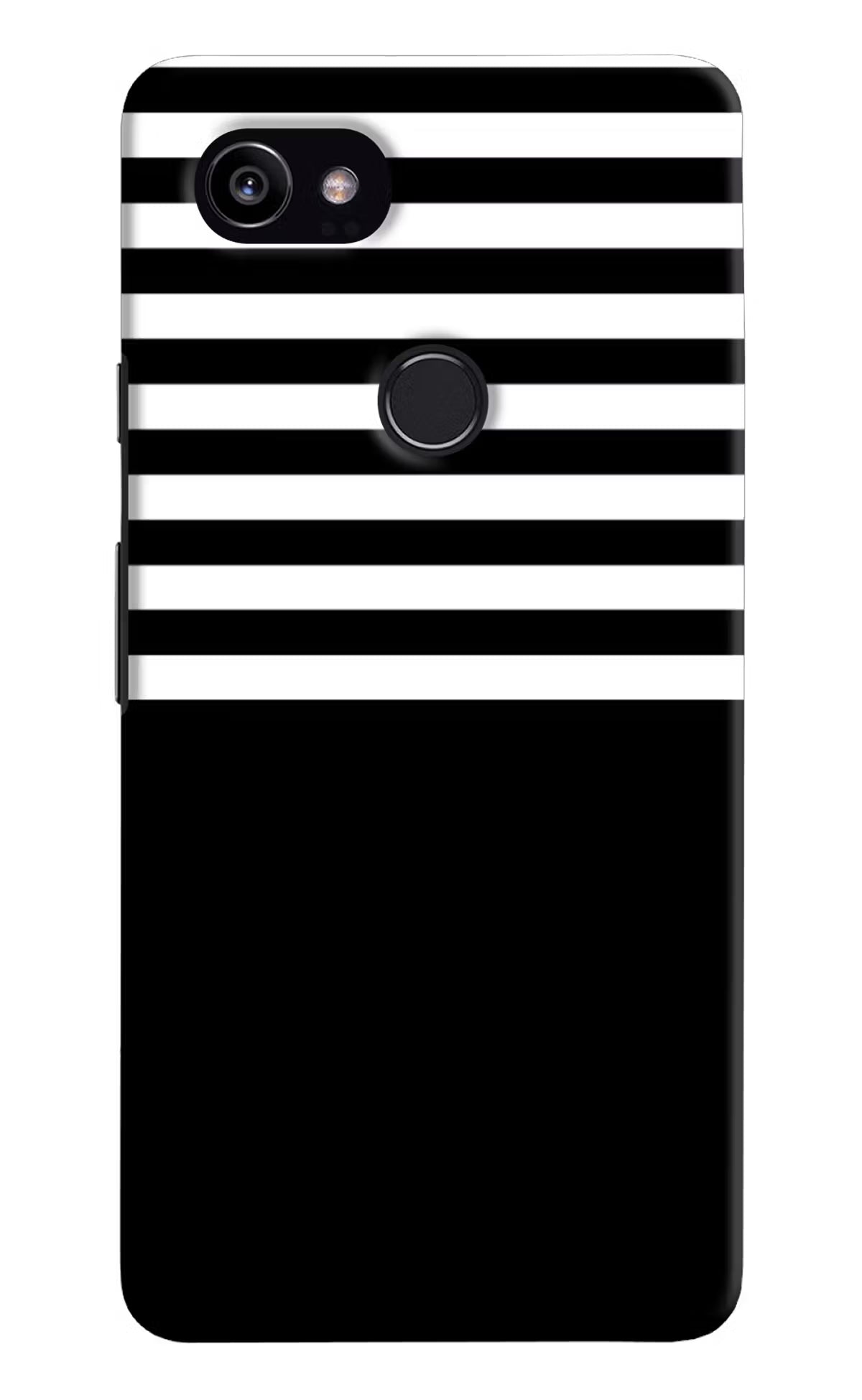 Black and White Print Google Pixel 2 XL Hard Case Back Cover by Casekaro