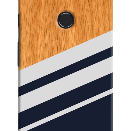 Blue and white wooden Google Pixel 2 XL Hard Case Back Cover by Casekaro