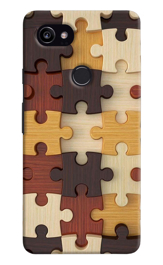 Wooden Puzzle Google Pixel 2 XL Hard Case Back Cover by Casekaro