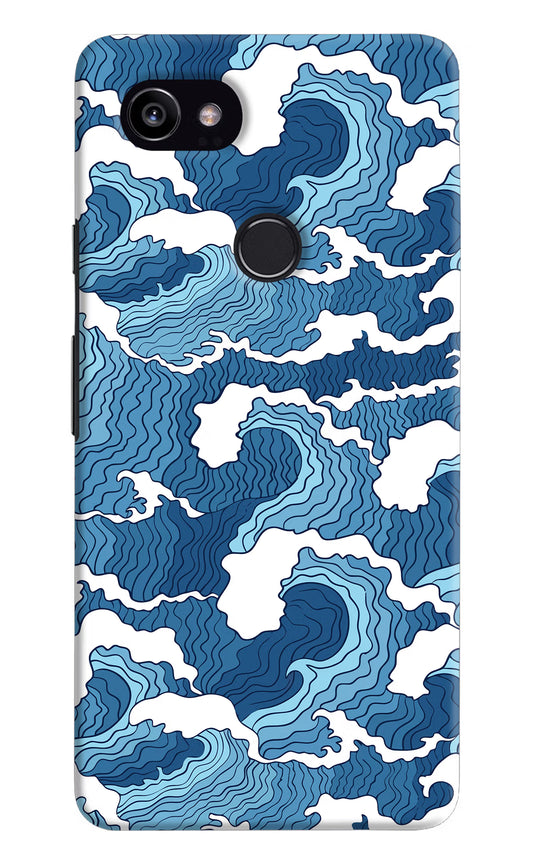Blue Waves Google Pixel 2 XL Hard Case Back Cover by Casekaro